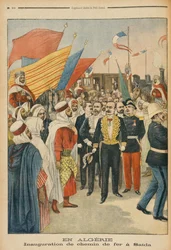 Eröffnung der Saida-Eisenbahn in Algerien, Illustration aus 